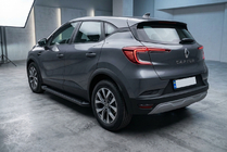Renault Captur 2019- гг. Боковые Подножки Allmond Black (2 шт., Алюминий) фото 1