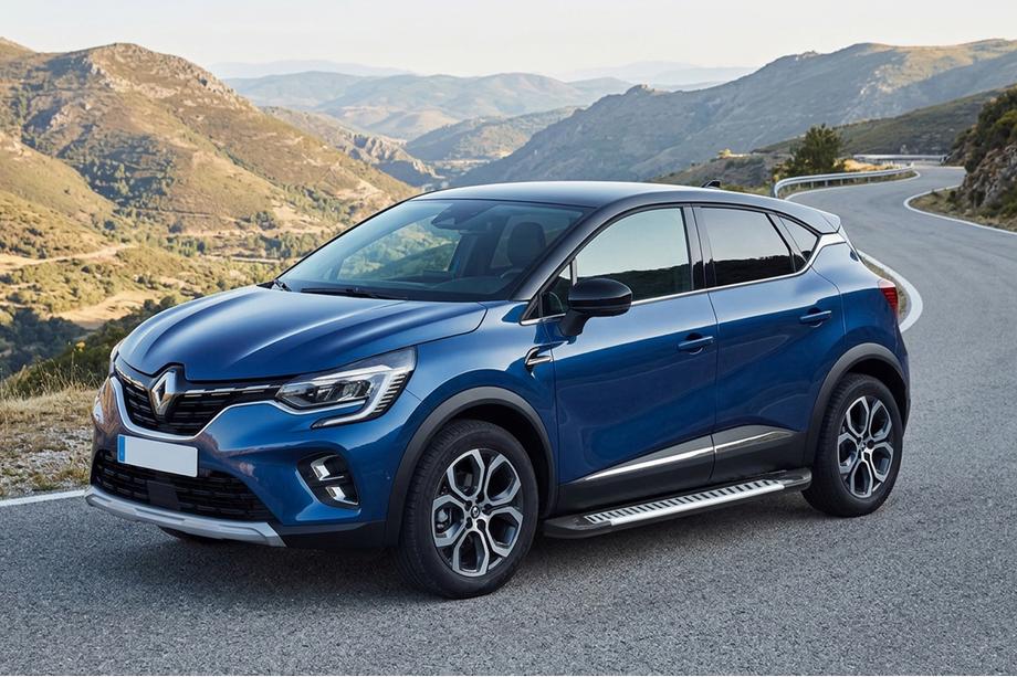 Renault Captur 2019- гг. Боковые Подножки Line (2 шт., Алюминий) Image
