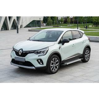 Боковые Подножки Vision New Grey (2 шт., Алюминий) Renault Captur 2019- гг. фото 1