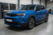 Opel Mokka 2021- гг. Боковые Подножки Maya Blue (2 шт., Алюминий) фото 1