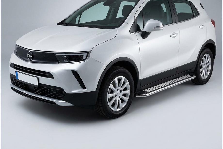 Opel Mokka 2021- гг. Боковые Подножки Maydos V2 (2 шт., Алюминий) Image
