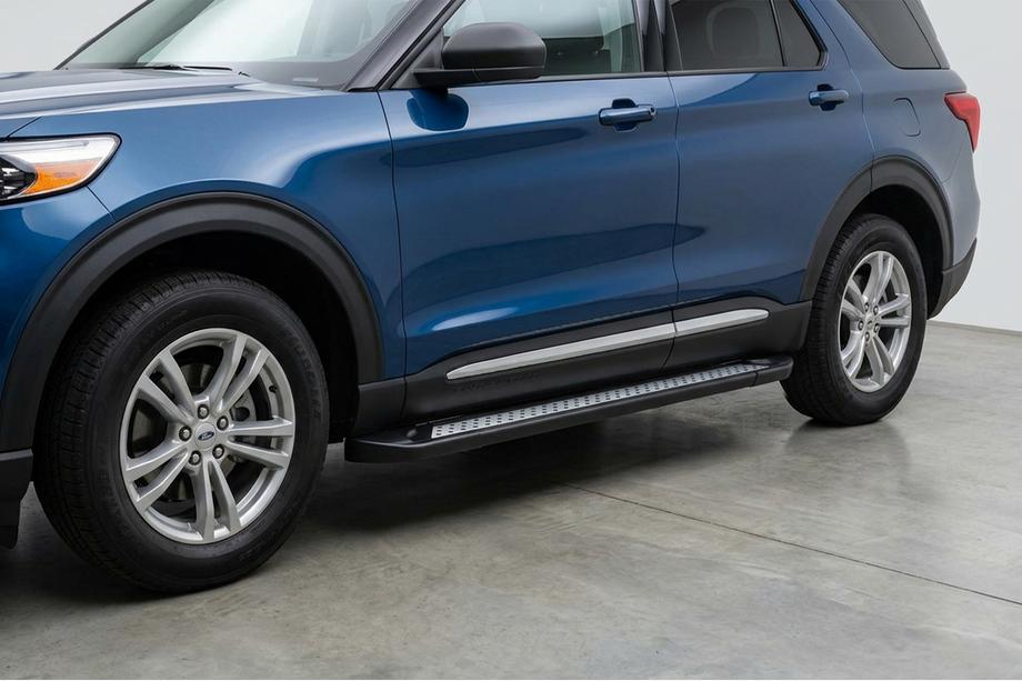 Ford Explorer 2019- гг. Боковые Подножки Vision New Black (2 шт., Алюминий)