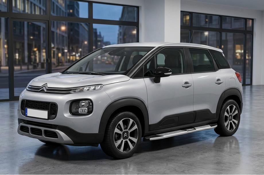 Citroen C-3 Aircross 2017-2024 гг. Боковые Подножки Mevsim Grey (2 шт., Алюминий) Фото 1