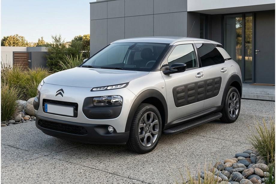 Citroen Cactus 2014-2020 гг. Боковые Подножки Tayga Black (2 шт., Алюминий) Фото 1