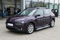 Citroen Cactus 2014-2020 гг. Боковые Подножки Mevsim Grey (2 шт., Алюминий) фото 1