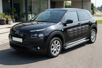 Citroen Cactus 2014-2020 гг. Боковые Подножки Rainbow (2 шт., Алюминий) фото 1