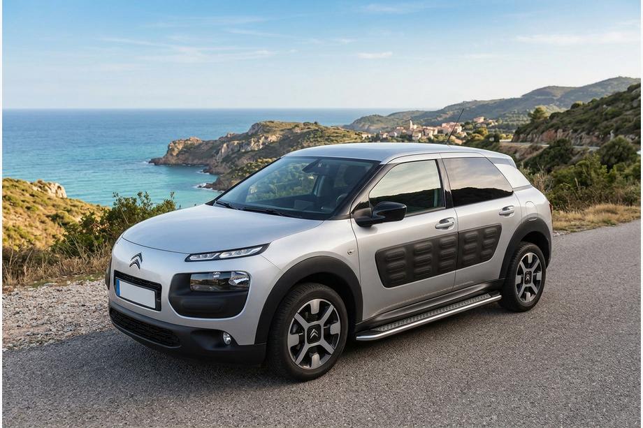 Citroen Cactus 2014-2020 гг. Боковые Подножки Maydos V2 (2 шт., Алюминий) Image