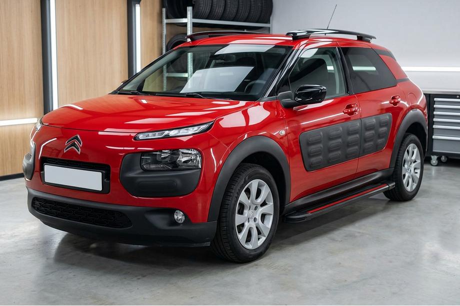 Citroen Cactus 2014-2020 гг. Боковые Подножки Maya Red (2 шт., Алюминий) Image
