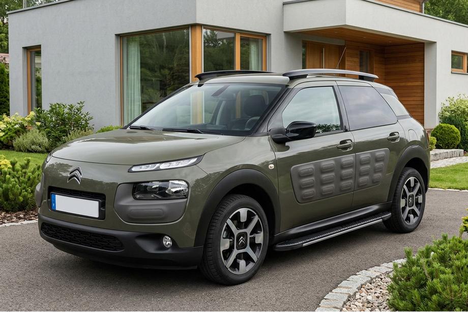 Citroen Cactus 2014-2020 гг. Боковые пороги Bosphorus Grey (2 шт., алюминий) Image