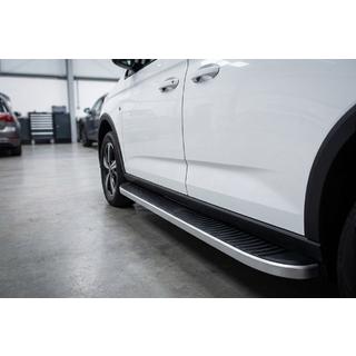 Боковые Подножки Tayga Grey (2 шт., Алюминий) Volkswagen Caddy 2020- гг. фото 1