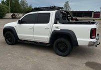 Боковые пороги Dakar V2 с LED (2 шт, металл) фото 9