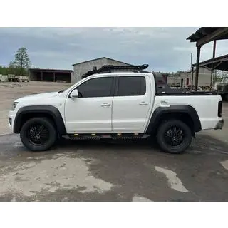 Боковые пороги Dakar V2 с LED (2 шт, металл) фото 3