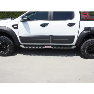 Боковые пороги Dakar V1 без LED (2 шт, металл) фото 4