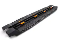 Volkswagen Amarok 2010-2022 гг. Боковые пороги Dakar V1 с LED (2 шт, металл) фото 1