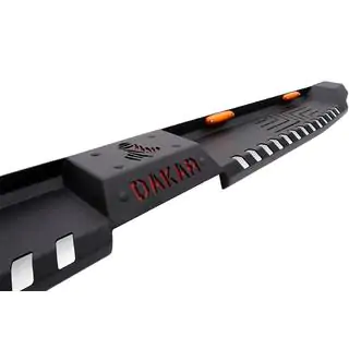 Боковые пороги Dakar V2 с LED (2 шт, металл) фото 4