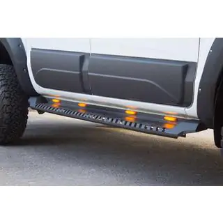 Боковые пороги Dakar V1 с LED (2 шт, металл) фото 1