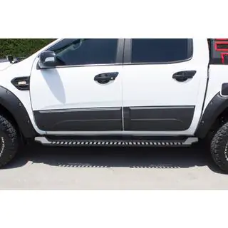 Боковые пороги Dakar V1 без LED (2015-2019, 2 шт, металл) фото 2