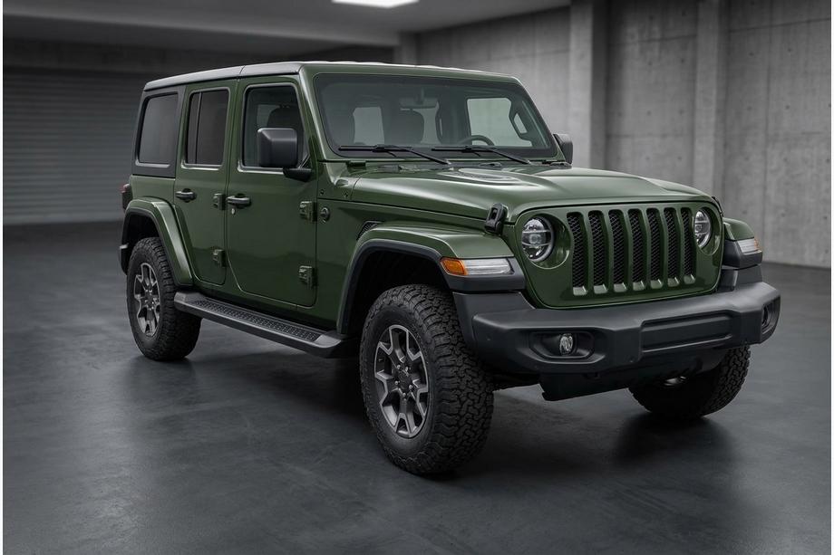 Jeep Wrangler 2018- гг. Боковые Подножки Allmond Black (2 шт., Алюминий) Фото 1