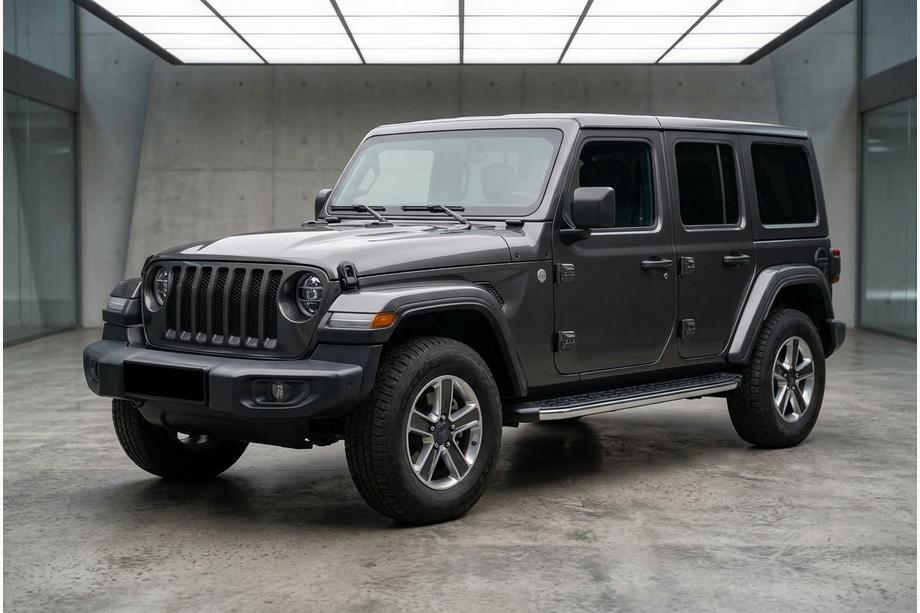 Jeep Wrangler 2018- гг. Боковые Подножки BlackLine (2 шт., Алюминий) Image