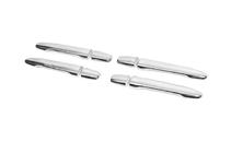 Mitsubishi Lancer X 2008- гг. Распродажа! Хромированные накладки на ручки (4 шт, без отверстий) фото 2