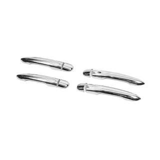 Распродажа! Накладки на ручки без отверстия под ключ (4 шт, нержавейка) Renault Megane III 2009-2016 гг. фото 1