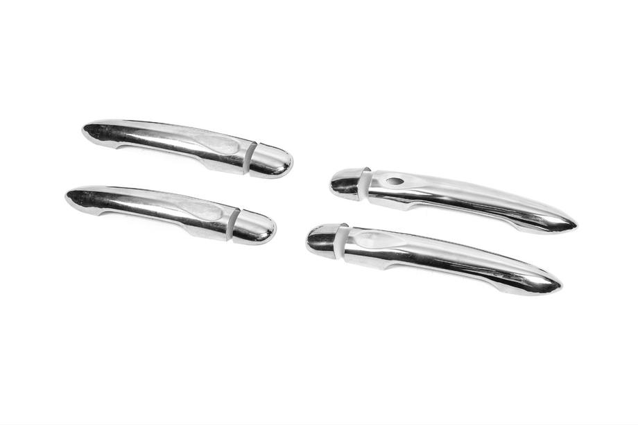 Renault Megane III 2009-2016 гг. Распродажа! Накладки на ручки без отверстия под ключ (4 шт, нержавейка) Image