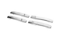 Nissan Qashqai 2007-2010 гг. Распродажа! Накладки на ручки без отверстия под ключ (4 шт, нержавейка) фото 2