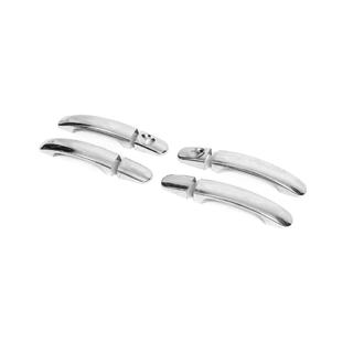 Распродажа! Хромированные накладки на ручки с 2 отверстиями под ключ (4 шт, нержавейка) Ford Focus II 2005-2008 гг. фото 1