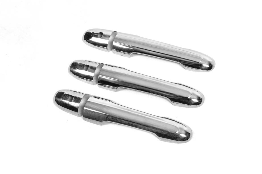 Mercedes Vito W639 2004-2014 гг. Хромированные накладки на ручки с квадратным отверстием (3 шт, нержавейка) Image