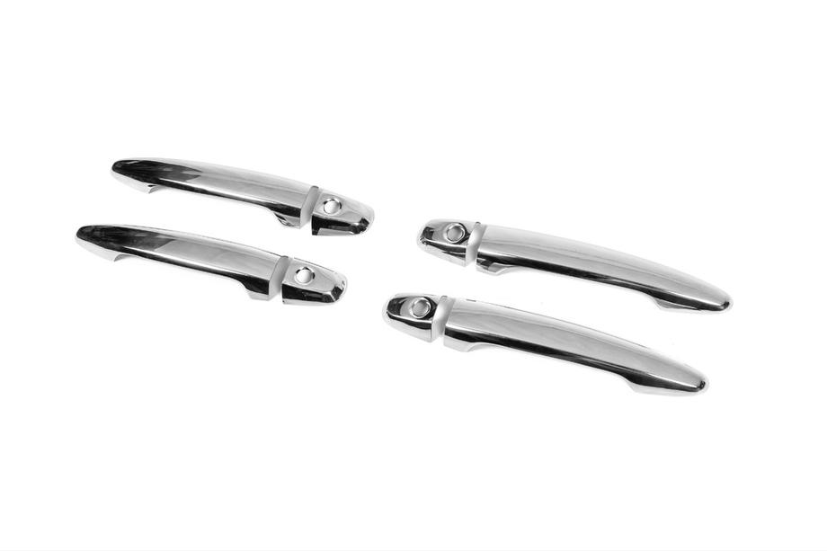 Toyota Camry 2006-2011 гг. Распродажа! Хромированные накладки на ручки с отверстием под ключ (4 шт, нерж сталь) Image