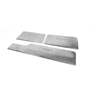 Накладки на внутренние пороги Carmos V2 (3 шт, нержавейка) Volkswagen LT 1995-2006 гг. фото 2