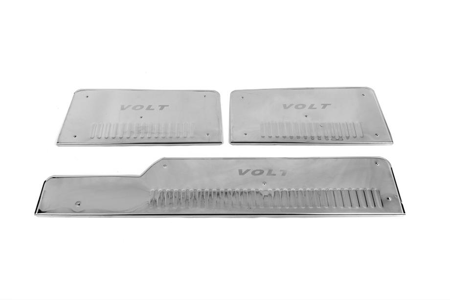 Volkswagen LT 1995-2006 гг. Накладки на внутренние пороги Carmos V2 (3 шт, нержавейка) Image