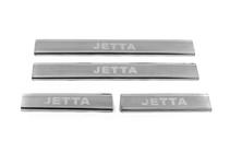 Volkswagen Jetta 2011-2018 гг. Накладки на пороги Carmos V3 (4 шт, нержавейка) фото 1