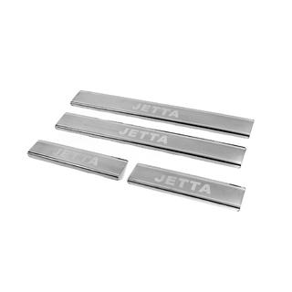 Накладки на пороги Carmos V3 (4 шт, нержавейка) Volkswagen Jetta 2011-2018 гг. фото 2