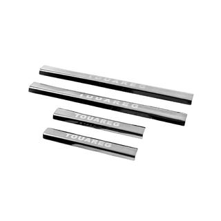 Накладки на дверные пороги из нержавейки Carmos V3 (4 шт) Volkswagen Touareg 2002-2010 гг. фото 1