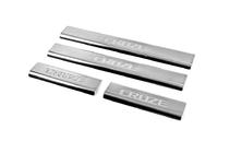 Chevrolet Cruze 2009-2015 гг. Накладки на пороги V2 (4 шт., Carmos) фото 1