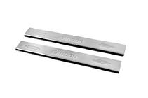 Renault Kangoo 1998-2008 гг. Накладки на пороги Carmos V2 (нержавейка) фото 1