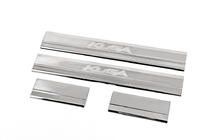 Ford Kuga 2008-2013 гг. Накладки на пороги Carmos V2 (4 шт, нержавейка) фото 1