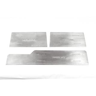 Накладки на внутренние пороги Carmos V2 (3 шт, нержавейка) Mercedes Sprinter W901/902/903/904/905 1995-2006 гг. фото 2