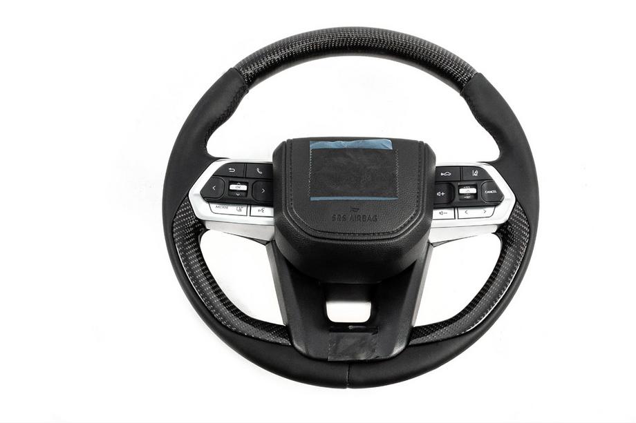 Toyota Land Cruiser 200 2007-2021 гг. Руль в сборе дизайн TLC300 (Натуральный карбон) Image