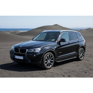 Боковые Подножки Allmond Black (2 шт., Алюминий) BMW X3 F25 2011-2018 гг. фото 1