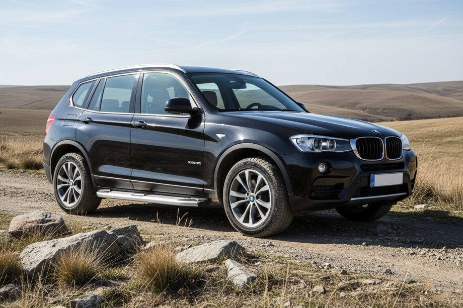 BMW X3 F25 2011-2018 гг. Боковые Подножки Mevsim Grey (2 шт., Алюминий) Image