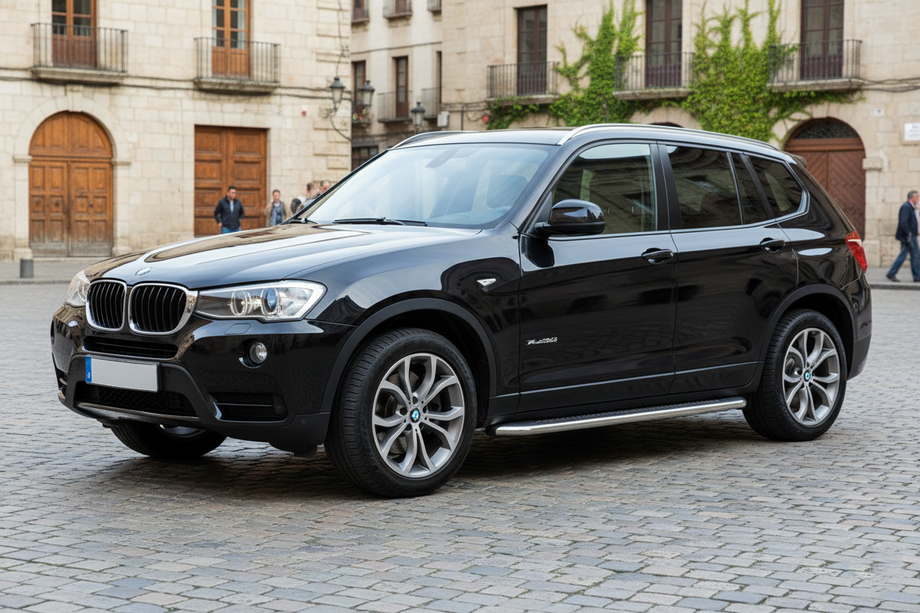 BMW X3 F25 2011-2018 гг. Боковые Подножки Maydos V2 (2 шт., Алюминий) Image
