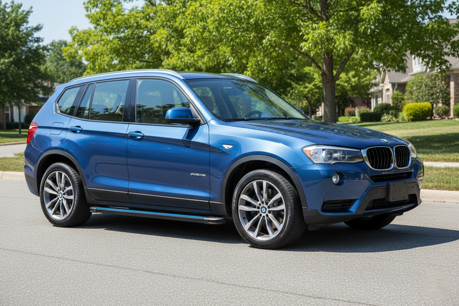 BMW X3 F25 2011-2018 гг. Боковые Подножки Maya Blue (2 шт., Алюминий) Image