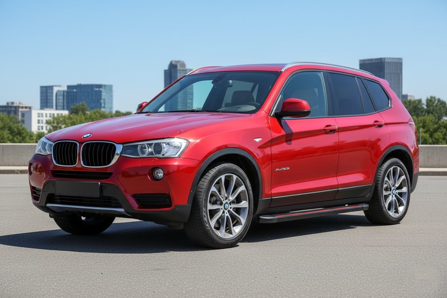 BMW X3 F25 2011-2018 гг. Боковые Подножки Maya Red (2 шт., Алюминий) Image