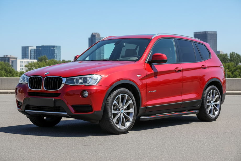 BMW X3 F25 2011-2018 гг. Боковые Подножки Maya Red (2 шт., Алюминий) Image