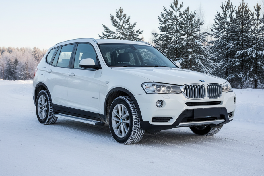 BMW X3 F25 2011-2018 гг. Боковые Подножки Maya V2 (2 шт., Алюминий) Image