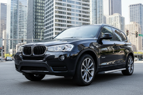 BMW X3 F25 2011-2018 гг. Боковые Подножки Maya V1 (2 шт., Алюминий) фото 1