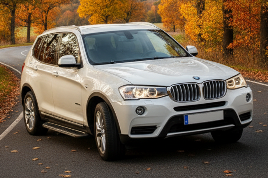 BMW X3 F25 2011-2018 гг. Боковые Подножки Bosphore Grey (2 шт., Алюминий) Image