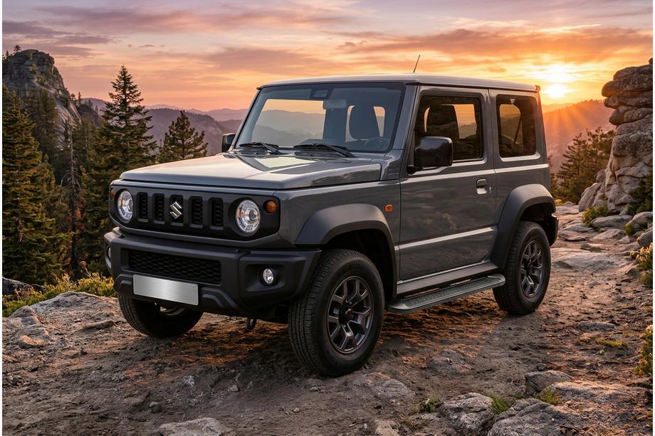 Suzuki Jimny 2018- гг. Боковые Подножки Allmond Black (2 шт., Алюминий) Фото 1